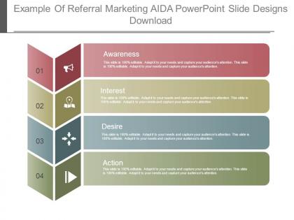 Example of referral marketing aida powerpoint slide designs download