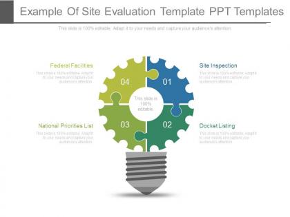 Example of site evaluation template ppt templates