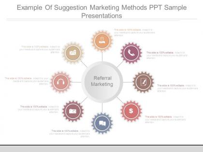 Example of suggestion marketing methods ppt sample presentations