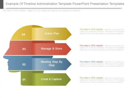 Example of timeline administration template powerpoint presentation templates