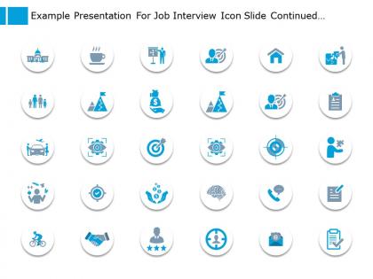 Example presentation for job interview icon slide continued marketing