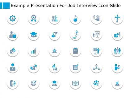 Example presentation for job interview icon slide planning