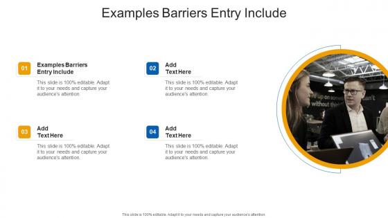 Examples Barriers Entry Include In Powerpoint And Google Slides Cpb