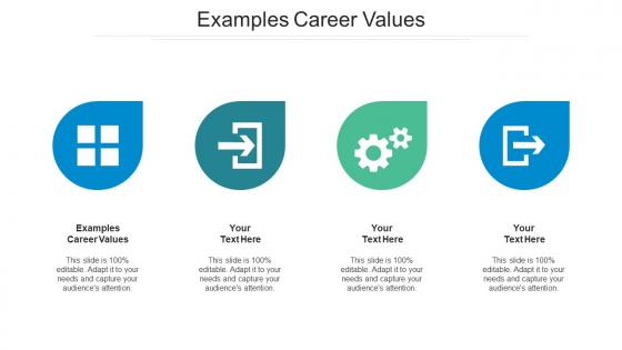 Examples career values ppt powerpoint presentation icon introduction cpb