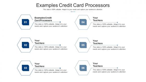 Examples credit card processors ppt powerpoint presentation infographic template file formats cpb