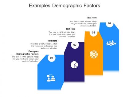 Examples demographic factors ppt powerpoint presentation infographics graphics download cpb