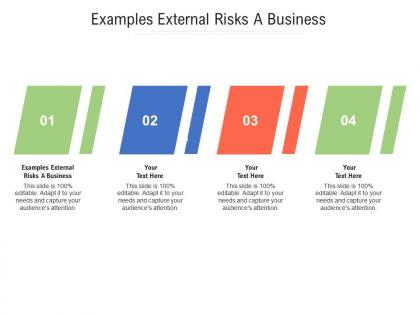 Examples external risks a business ppt powerpoint presentation inspiration graphics download cpb