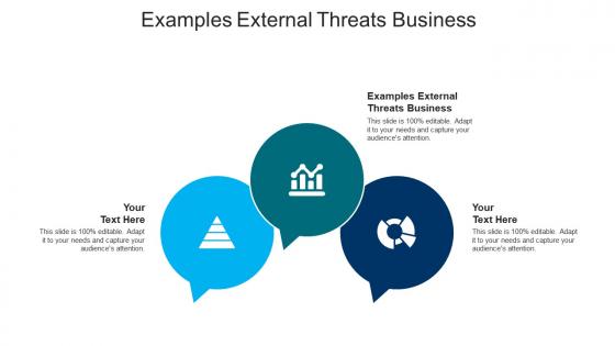 Examples external threats business ppt powerpoint presentation icon infographic template cpb