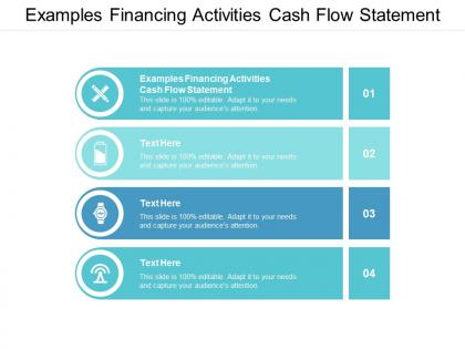 Examples financing activities cash flow statement ppt powerpoint presentation show tips cpb