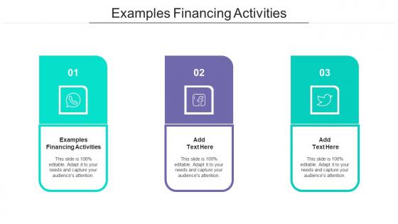 Examples Financing Activities Ppt Powerpoint Presentation Slides Ideas Cpb