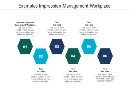 Examples impression management workplace ppt powerpoint presentation professional influencers cpb