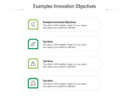 Examples innovation objectives ppt powerpoint presentation styles layouts cpb