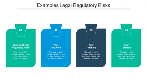 Examples legal regulatory risks ppt powerpoint presentation show layout cpb