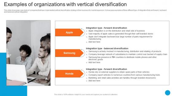 Examples Of Organizations With Vertical Diversification Product Diversification Strategy SS V