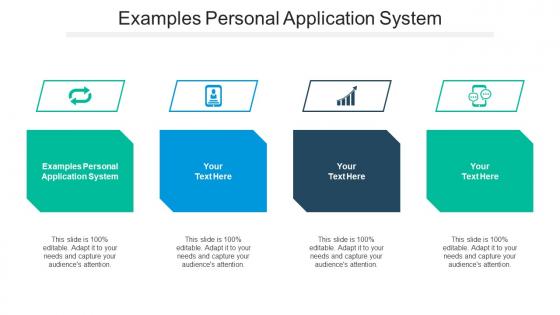 Examples personal application system ppt powerpoint presentation portfolio tips cpb