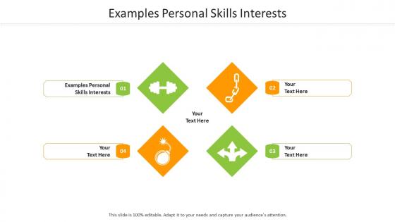 Examples personal skills interests ppt powerpoint presentation summary icons cpb
