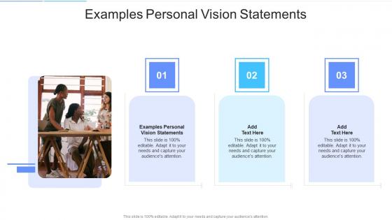 Examples Personal Vision Statements In Powerpoint And Google Slides Cpb
