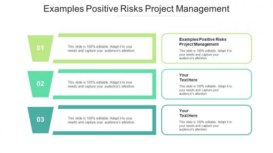 Examples positive risks project management ppt powerpoint presentation ideas tips cpb