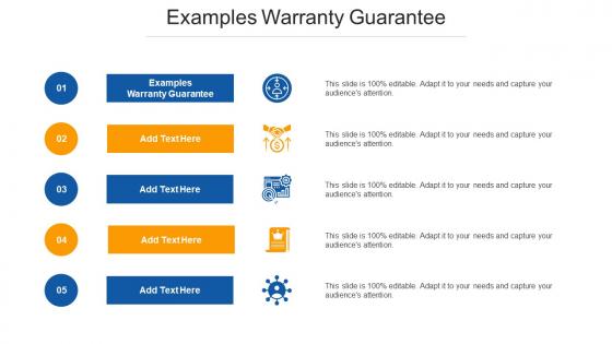 Examples Warranty Guarantee Ppt Powerpoint Presentation Slides Shapes Cpb