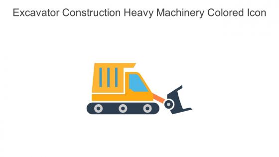 Excavator Construction Heavy Machinery Colored Icon In Powerpoint Pptx Png And Editable Eps Format