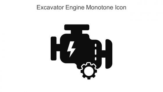 Excavator Engine Monotone Icon In Powerpoint Pptx Png And Editable Eps Format