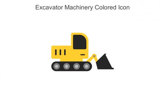 Excavator Machinery Colored Icon In Powerpoint Pptx Png And Editable Eps Format