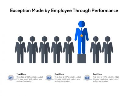 Exception made by employee through performance