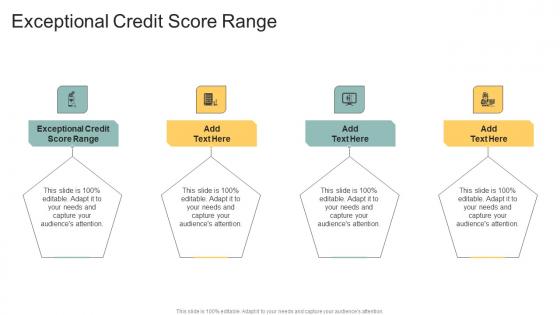 Exceptional Credit Score Range In Powerpoint And Google Slides Cpb