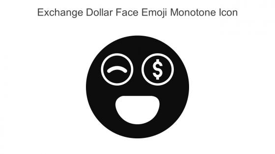 Exchange Dollar Face Emoji Monotone Icon In Powerpoint Pptx Png And Editable Eps Format