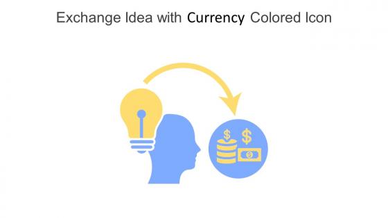 Exchange Idea With Currency Colored Icon In Powerpoint Pptx Png And Editable Eps Format