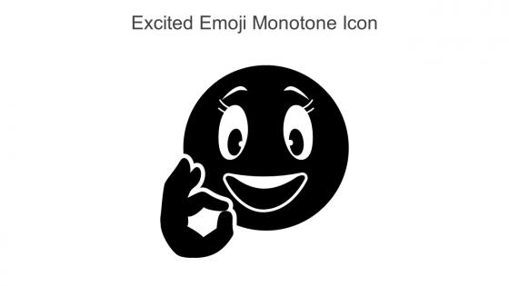Excited Emoji Monotone Icon In Powerpoint Pptx Png And Editable Eps Format