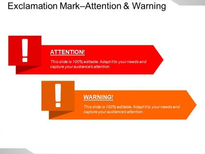 Exclamation mark attention and warning