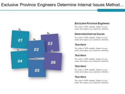 Exclusive province engineers determine internal issues methods prevention