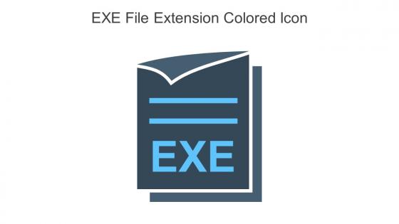 Exe File Extension Colored Icon In Powerpoint Pptx Png And Editable Eps Format