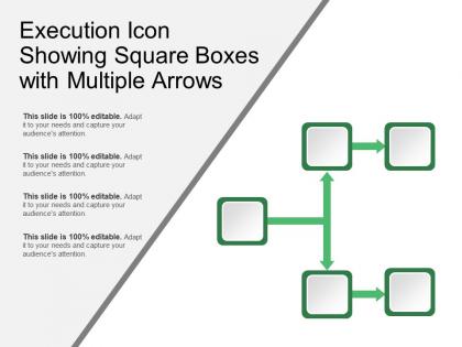 Execution icon showing square boxes with multiple arrows
