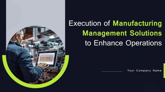 Execution Of Manufacturing Management Solutions To Enhance Operations Complete Deck Strategy CD V