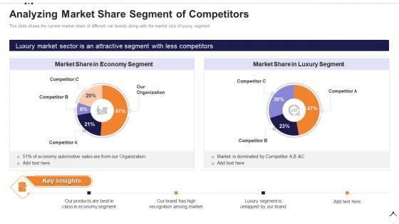 Execution plan for product launch analyzing market share segment of competitors