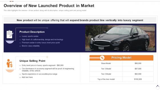 Execution plan for product launch overview of new launched product in market