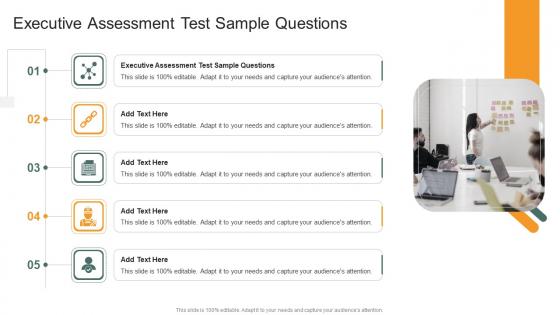 Executive Assessment Test Sample Questions In Powerpoint And Google Slides Cpb