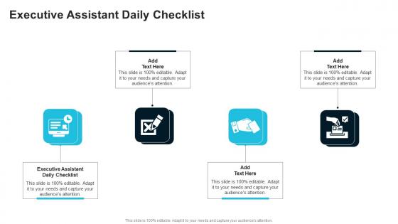 Executive Assistant Daily Checklist In Powerpoint And Google Slides Cpb