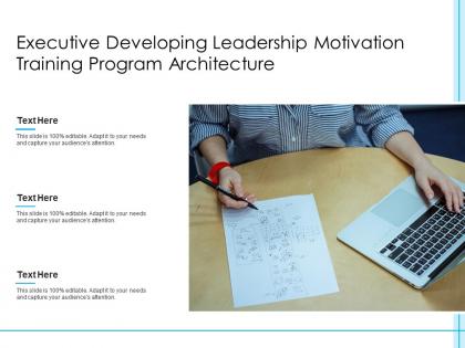 Executive developing leadership motivation training program architecture
