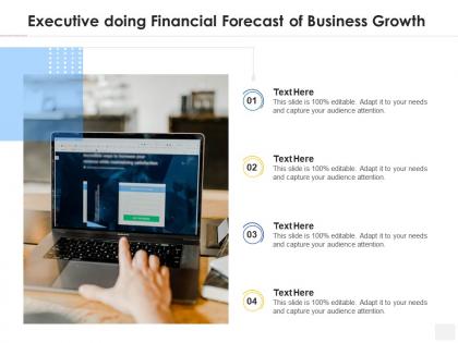 Executive doing financial forecast of business growth