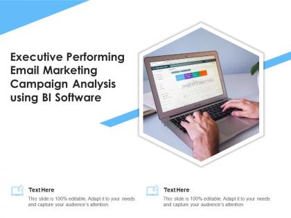 Executive performing email marketing campaign analysis using bi software