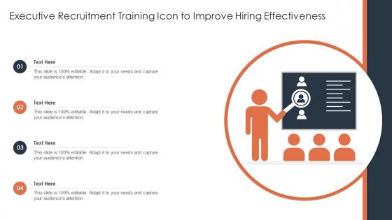 Executive Recruitment Training Icon To Improve Hiring Effectiveness