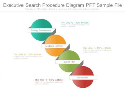 Executive search procedure diagram ppt sample file