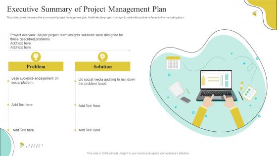Executive Summary Of Project Management Plan