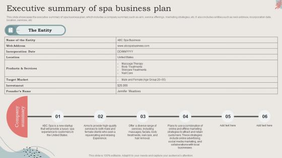 Executive Summary Of Spa Business Plan Ideal Image Medspa Business BP SS