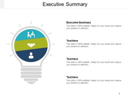 Executive summary ppt powerpoint presentation file demonstration cpb