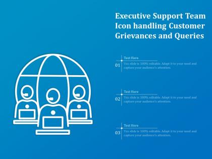 Executive support team icon handling customer grievances and queries