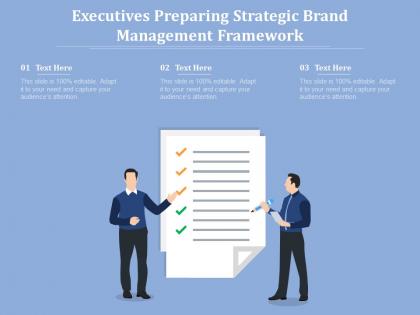 Executives preparing strategic brand management framework